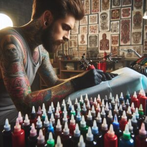Tattoo inks at Skin City Tattoo and Piercing Supply