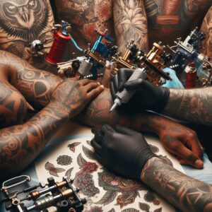 Tattoo machines at Skin City