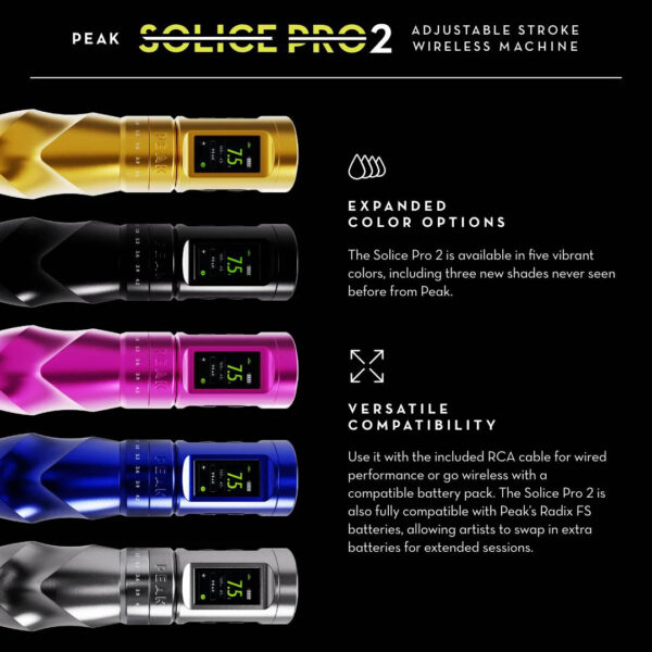 Peak Solice Pro 2 máquina de tatuaje inalámbrica por Peak - Imagen 13