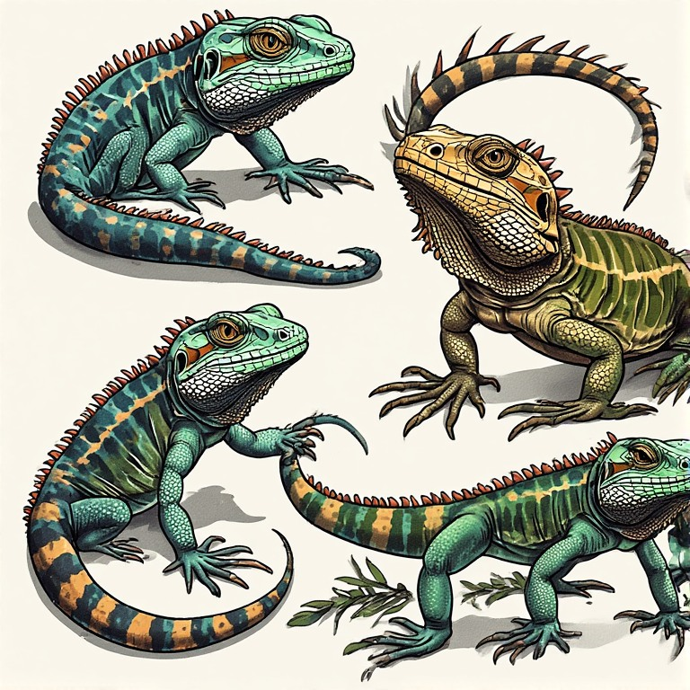 Free Tattoo Flash Lizards