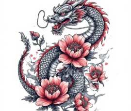 Free Tattoo Flash-Dragon Designs (Japanese) 77