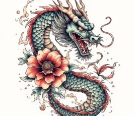 Free Tattoo Flash-Dragon Designs (Japanese) 80