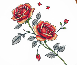 Free Tattoo Flash-Roses 34