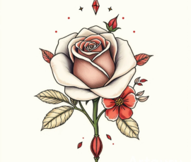 Free Tattoo Flash-Roses 21