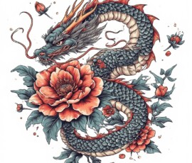 Free Tattoo Flash-Dragon Designs (Japanese) 86