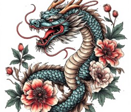 Free Tattoo Flash-Dragon Designs (Japanese) 88