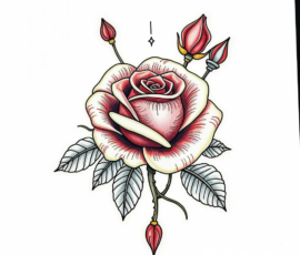 Free Tattoo Flash-Roses 10