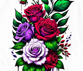 Free Tattoo Flash-Roses 24