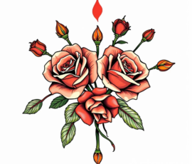 Free Tattoo Flash-Roses 22
