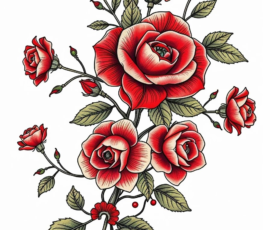 Free Tattoo Flash-Roses 29