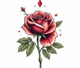 Free Tattoo Flash-Roses 27
