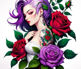 Free Tattoo Flash-Roses 2