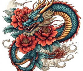 Free Tattoo Flash-Dragon Designs (Japanese) 96