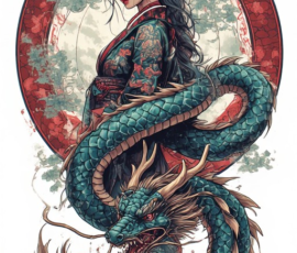 Free Tattoo Flash-Dragon Designs (Japanese) 14