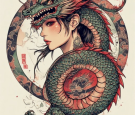 Free Tattoo Flash-Dragon Designs (Japanese) 67
