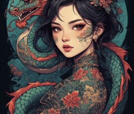 Free Tattoo Flash-Dragon Designs (Japanese) 11