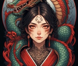 Free Tattoo Flash-Dragon Designs (Japanese) 65