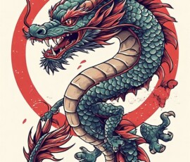 Free Tattoo Flash-Dragon Designs (Japanese) 5