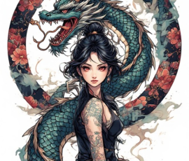 Free Tattoo Flash-Dragon Designs (Japanese) 58