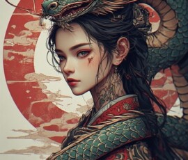Free Tattoo Flash-Dragon Designs (Japanese) 57