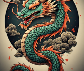 Free Tattoo Flash-Dragon Designs (Japanese) 1