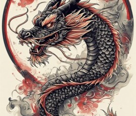 Free Tattoo Flash-Dragon Designs (Japanese) 55