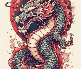 Free Tattoo Flash-Dragon Designs (Japanese) 48