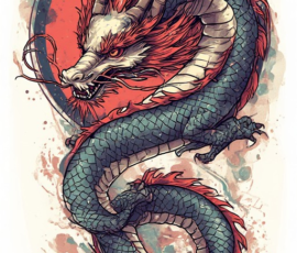 Free Tattoo Flash-Dragon Designs (Japanese) 47