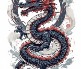 Free Tattoo Flash-Dragon Designs (Japanese) 46