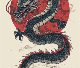 Free Tattoo Flash-Dragon Designs (Japanese) 45