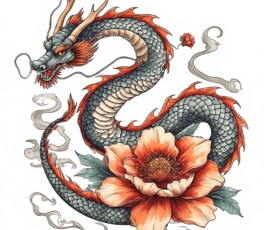 Free Tattoo Flash-Dragon Designs (Japanese) 101