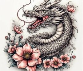 Free Tattoo Flash-Dragon Designs (Japanese) 102
