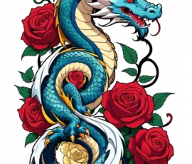 Free Tattoo Flash-Dragon Designs (Japanese) 43