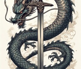 Free Tattoo Flash-Dragon Designs (Japanese) 37