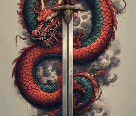 Free Tattoo Flash-Dragon Designs (Japanese) 36