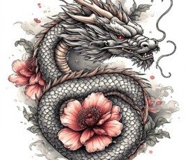 Free Tattoo Flash-Dragon Designs (Japanese) 103