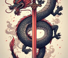 Free Tattoo Flash-Dragon Designs (Japanese) 32