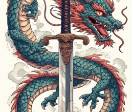 Free Tattoo Flash-Dragon Designs (Japanese) 31