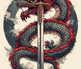 Free Tattoo Flash-Dragon Designs (Japanese) 29