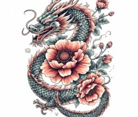 Free Tattoo Flash-Dragon Designs (Japanese) 105