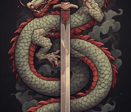 Free Tattoo Flash-Dragon Designs (Japanese) 28