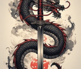 Free Tattoo Flash-Dragon Designs (Japanese) 27