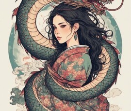 Free Tattoo Flash-Dragon Designs (Japanese) 26