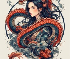 Free Tattoo Flash-Dragon Designs (Japanese) 22