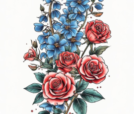 Free Tattoo Flash: Floral Arrangements 21