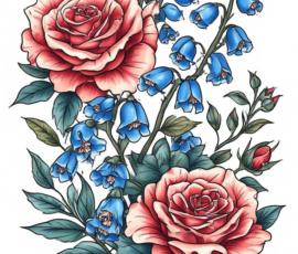Free Tattoo Flash: Floral Arrangements 26