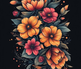 Free Tattoo Flash: Floral Arrangements 47
