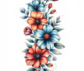 Free Tattoo Flash: Floral Arrangements 50