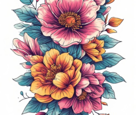 Free Tattoo Flash: Floral Arrangements 51