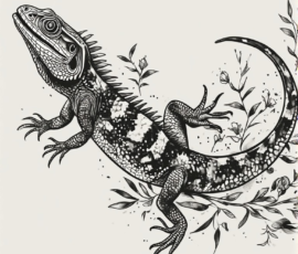 Free Tattoo Flash: Lizards 2